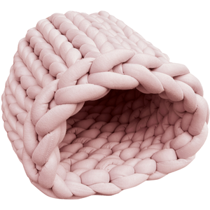 Aumüller Cave à chat tressée en grosse maille roseVendu parzooplus