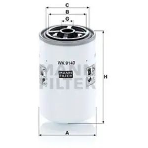 Mann filter WK 9140 Filtre à carburant - APPLICATIONS NON ROUTIÈRES pas cher