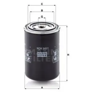 Mann filter WDK 940/1 Filtre à carburant - APPLICATIONS NON ROUTIÈRES pas cher