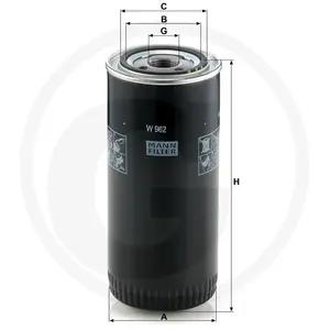Mann filter W 962/6 Filtre à huile - APPLICATIONS NON ROUTIÈRES pas cher