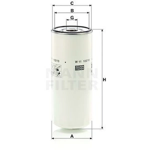 Mann filter W 11 102/10 Filtre à huile - APPLICATIONS NON ROUTIÈRES pas cher