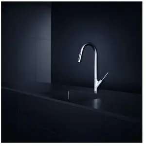 Hansgrohe AXOR Starck Mitigeur de cuisine pivotant, avec douchette extractible, 10821000,Vendu paramazon