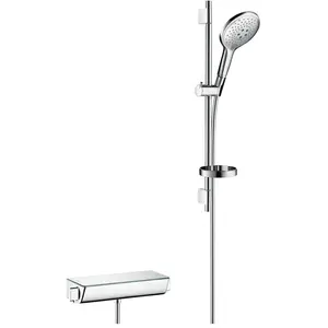 Hansgrohe Combi douche S 150 3jet avec barre 65 cm Ecostat Select blanc chromé pas cher