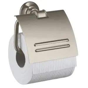 Axor Hansgrohe 42036820 Porte-rouleau de papier toilette avec couverture, nickel brosséVendu paramazon
