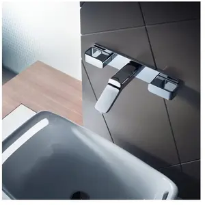 Hansgrohe AXOR Urquiola Set de finition Mélangeur lavabo 3 trous mural bec court chromé