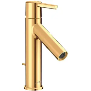 hansgrohe Mitigeur monocommande lavabo 100 Axor Starck A 103mm, m HG, tirette, or poli opt pas cher