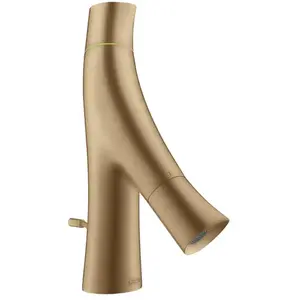 hansgrohe Mitigeur lavabo à deux poignées 50 Axor Starck Organic A 109 mm, avec tirette, pour HWB, bronze