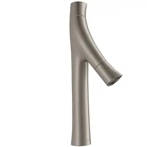 hansgrohe Robinet lavabo à deux poignées 170 Axor Starck Organic A 116mm, sans garniture, aspect inox