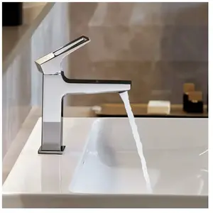 Mitigeur lavabo HANSGROHE Metropol, poignée étrier Push-Open chromé pas cher