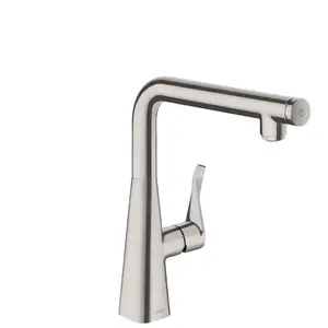 Comparateur de prix : hansgrohe Metris Select M71 Mitigeur de cuisine, pivotant, 14847800,