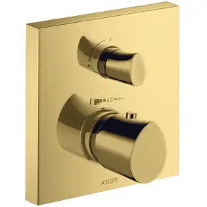 hansgrohe Kit complet Axor Starck Organic encastré UP-THM, avec mitigeur et inverseur, finition or poli optique