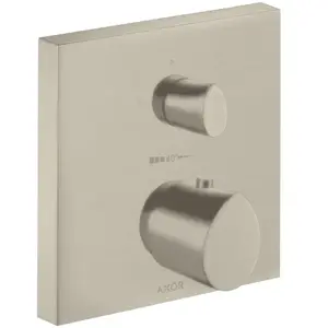 hansgrohe Ensemble prêt à poser Axor Starck Organic UP-THM, avec vanne d'arrêt, nickel brossé