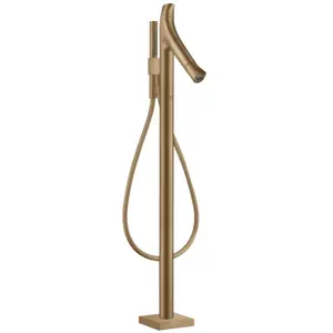 hansgrohe Axor Starck Organic Set complet Mitigeur thermostatique baignoire, A 175 mm, sur pied, bronze brossé