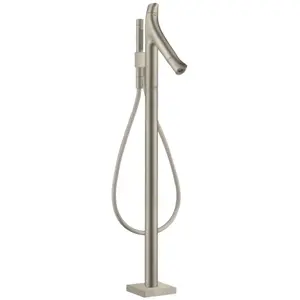 hansgrohe Ensemble complet Axor Starck Organic Thermostat baignoire, A 175 mm, sur pied, inox brossé