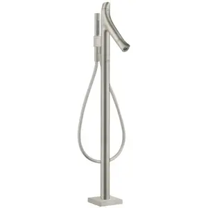 hansgrohe Ensemble complet Axor Starck Organic Mitigeur thermostatique baignoire, A 175 mm, sol, aspect inox