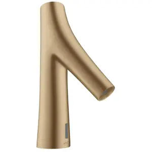 hansgrohe Mitigeur électronique pour lavabo Axor Starck Organic avec pré-réglage température, batterie, bronze brossé pas cher
