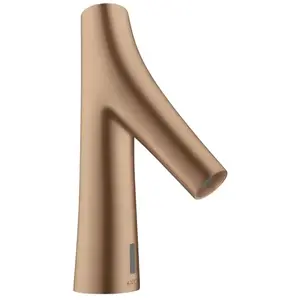 hansgrohe Mitigeur lavabo électronique Axor Starck Organic avec réglage temp. préréglé, batterie, brossé r gol pas cher