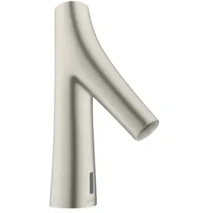 hansgrohe Mitigeur lavabo électronique Axor Starck Organic avec temp. préréglée, batt., inox opt. pas cher