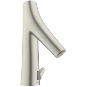 hansgrohe Mitigeur lavabo électronique Axor Starck Organic avec régulation temp., batt., inox optique pas cher