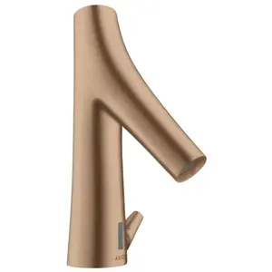 hansgrohe Mitigeur lavabo électronique Axor Starck Organic avec régulation temp., batt., brossé, r gol pas cher