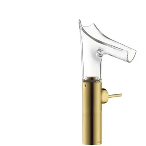 hansgrohe Axor Starck V 220 m Mitigeur lavabo monocommande verre, sans garniture, optique or poli