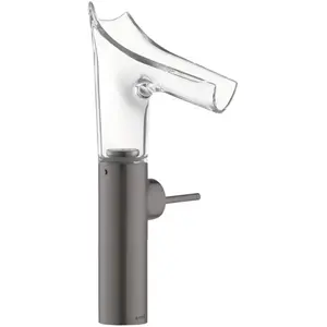 hansgrohe Mitigeur monocommande lavabo Axor Starck V 220 mm verre, sans garniture, brossé bleu vc