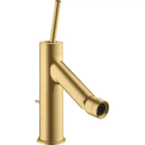 hansgrohe Mitigeur monocommande pour bidet Axor Starck A 111 mm, avec poignée à broche, tirette de vidage, chrome brillant
