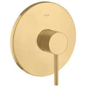 hansgrohe Kit de montage Axor Starck encastré, avec poignée à goupille, 1 voie, finition brossée optique