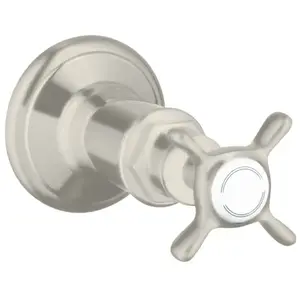 hansgrohe Kit de montage Axor Montreux vanne d'arrêt encastrée, avec croix, aspect acier inoxydable pas cher