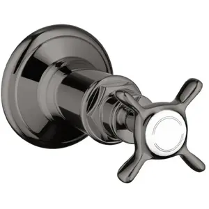 hansgrohe Axor Montreux kit de montage prêt à poser, vanne d'arrêt encastrée, avec croix, chrome poli bleu