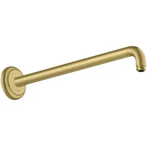 hansgrohe Bras de douche 389 mm, 90° pivotant, fixation murale, brossé