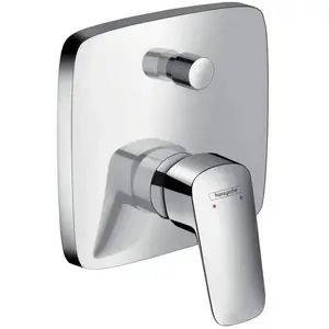 Comparateur de prix : Façade mitigeur bain douche encastré 2 sorties HANSGROHE Logis chromé