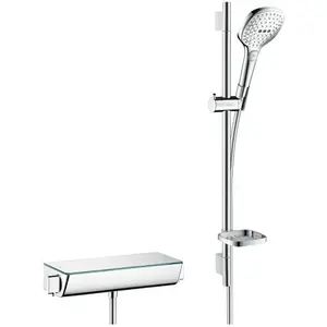 Combi Raindance Select E 120 0,65m/Ecostat Select Chromé Hansgrohe pas cher