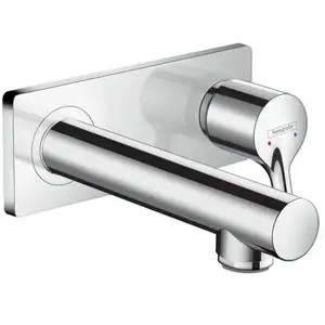 Hansgrohe Mitigeur lavabo mural Talis S 165 mm + bonde à écoulement libre Chromé