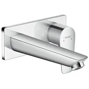 Hansgrohe Mitigeur lavabo mural Talis E 165 mm + bonde à écoulement libre Chromé pas cher