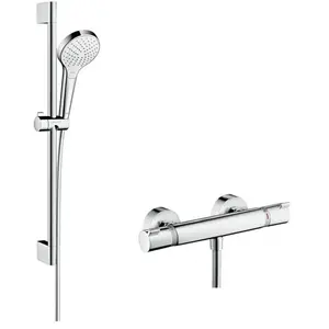 Comparateur de prix : Hansgrohe Combi douche CROMA SELECT S Vario avec barre 65cm et mitigeu...