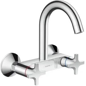 HANSGROHE Logis Classic Mélangeur cuisine mural grand bec chromé pas cher