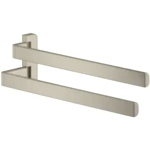 hansgrohe Axor Porte-serviettes universel 409 mm, 2 bras, pivotant, nickel brossé pas cher