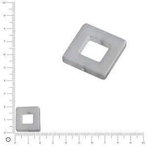 Knorr Prandell Carré Polaris - 20 x 20 mm - Gris argentVendu parscrapmalin