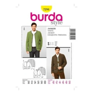Burda B7291 Patron de Couture Veste 19 x 13 cm, 50-60