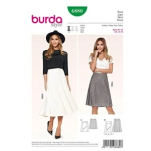 Burda B6880 Patron de Couture Jupe 19 x 13 cm, nc, 36-46