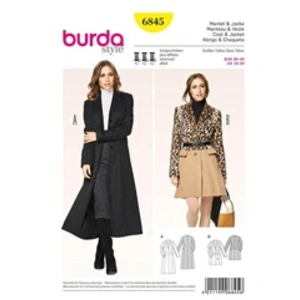 burdastyle Burda B6845 Patron de Couture Manteau et Veste 19 x 13 cm, 36-46