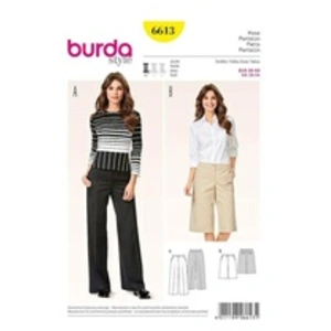 burdastyle Burda B6613 Patron de Couture Pantalon et Bermuda Papier Blanc 19 x 13 x 1 cm