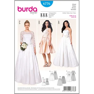 Patron Burda 6776 Robe de mariée et robe de soirée du 34 au 44(...) -
