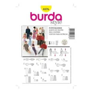 Burda B8576 Patron de Couture Habits de Poupée Assortis 19 x 13 cm