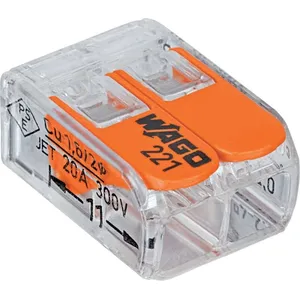 WAGO Borne de Compact 2 x 0,2 4 mm² Transparent pas cher