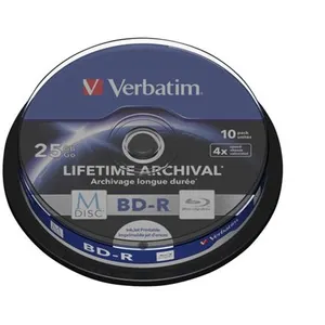 Verbatim M-Disc - 10 x BD-R - 25 Go 4x - surface imprimable par jet d'encre - spindleVendu parfnac