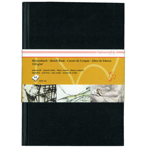 HAHNEMÜHLE Livre à croquis format portrait couverture noire 120g/m²