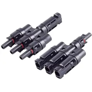 Bkl Electronic - Adaptateur en t photovoltaïque 2800015 3/1 noir Conte... pas cher