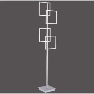 Paul Neuhaus Lampe sur pied LED Inigo, gris, métal, CCT, intensité variableVendu parluminaire